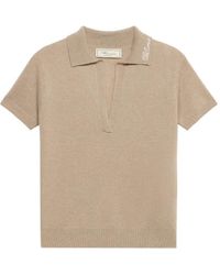 Blumarine - Rhinestone Cashmere Polo Shirt - Lyst