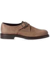 Brunello Cucinelli - Suede Monk Strap Derbys - Lyst