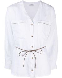 Peserico - V-neck Button-fastening Shirt - Lyst