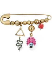 Essentiel Antwerp - Charm-Embellished Beaded Brooch - Lyst