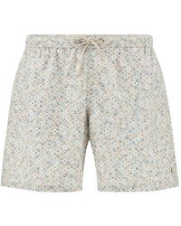 Paul & Shark - Geometric Watercolor Print Swim Shorts - Lyst