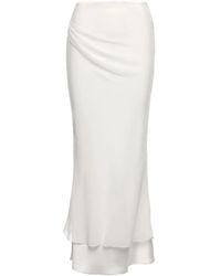 V:PM ATELIER - Sammy Draped Double-Layer Maxi Skirt - Lyst