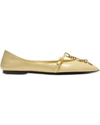 Balmain - Sync Pointed-Toe Ballet Flats - Lyst