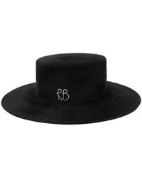 Ruslan Baginskiy - Wool Felt Monogram Canotier Hat - Lyst