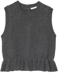 Cecilie Bahnsen - Bill Ruffled Knitted Vest - Lyst