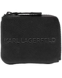 Karl Lagerfeld Portemonnaie mit Logo-Prägung - Schwarz