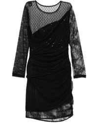 Pinko - Mesh-Minikleid mit Pailletten - Lyst
