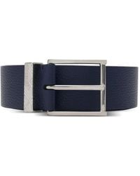 Burberry - Ceinture En Cuir À Carreaux Gravés - Lyst