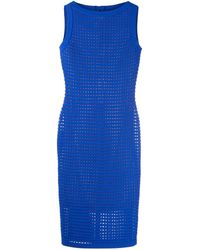 Genny - Sleeveless Open-knit Mini Dress - Lyst