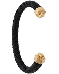 Versace Medusa Motif Bangle Bracelet - Black