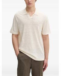 Les Deux - Logo-Embroidered Open-Collar Polo Shirt - Lyst