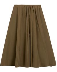 Aspesi - A-Line Gathered Midi Skirt - Lyst