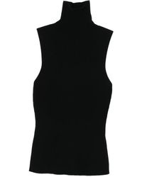 Maje - Top sin mangas con cuello alto - Lyst