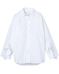 3.1 Phillip Lim - Popeline-Hemd mit drapierten Bündchen - Lyst
