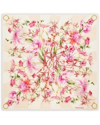Ferragamo - Gaia Print Silk Scarf - Lyst