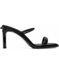 Calvin Klein - Calf Leather Square-Toe Sandals - Lyst