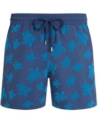 Vilebrequin - Turtle-Print Drawstring Swim Shorts - Lyst