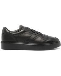 Doucal's - Logo-Debossed Leather Sneakers - Lyst