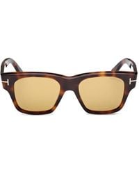 Tom Ford - Occhiali Da Sole Squadrati Tartarugati - Lyst