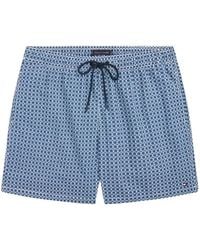 Tommy Hilfiger - Geometric-Print Drawstring Swim Shorts - Lyst
