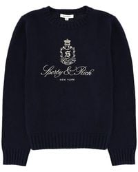Sporty & Rich - Crewneck Graphic Sweater - Lyst