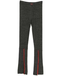 Off-White c/o Virgil Abloh - Logo-Print Slit Trousers - Lyst