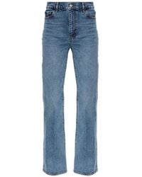 FRAME - Arrow Faded-Effect Five-Pocket Jeans - Lyst