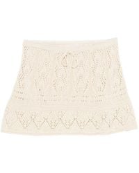 Aniye By - Pointelle-Knit Drawstring Mini Skirt - Lyst