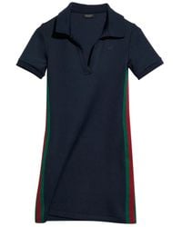 Gucci - Rib Cotton Jersey Dress With Web - Lyst