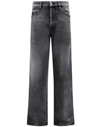 NUMERIS - Logo-Patch Straight-Leg Jeans - Lyst