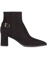 Santoni - Elly Buckle-Detail Pointed-Toe Ankle Boots - Lyst