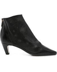 BIANCADI - Perforated Leather Ankle Boots - Lyst