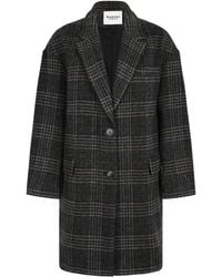 Isabel Marant - Checked Wool Single-Breasted Coat - Lyst