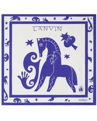 Lanvin - Graphic-Print Scarf - Lyst