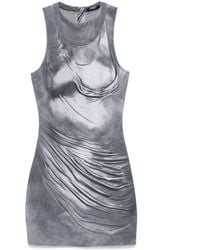 Balmain - Robe Courte À Imprimé Trompe L'Œil - Lyst