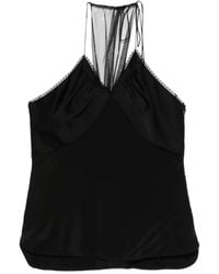 Victoria Beckham - Gathered Halterneck Top - Lyst