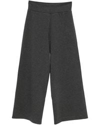 Niu - Houndstooth-Pattern Wide-Leg Trousers - Lyst
