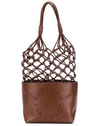 Stella McCartney Draagtas Met Geperforeerd Logo - Bruin