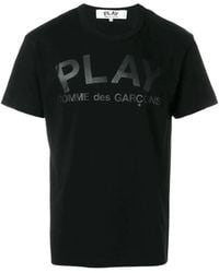 Comme des Garçons - Logo-Print Cotton T-Shirt - Lyst