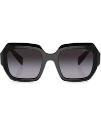 Prada - Logo-Print Oversize-Frame Sunglasses - Lyst