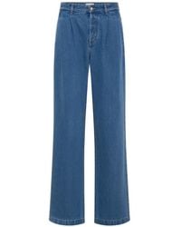 Marine Serre - Pleated Loose-Fit Jeans - Lyst