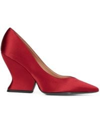 Alberta Ferretti - Satin Pointed-Toe Pumps - Lyst
