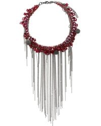 Peserico - Choker Mit Perlen Und Fransen - Lyst