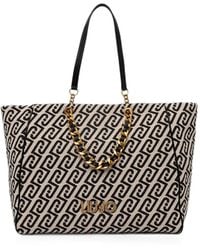 Liu Jo - Borsa Tote Grande Con Catena Jacquard - Lyst