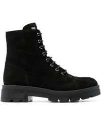 Giuseppe Zanotti - Rombos Suede Combat Boots - Lyst