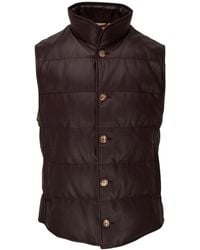 Brunello Cucinelli - Button-Up Down Vest - Lyst