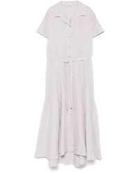 Peserico - Robe En Lin À Coupe Mi-Longue - Lyst