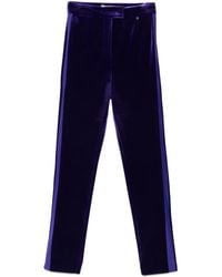 Nissa - High-Waisted Velvet Trousers - Lyst