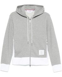 Thom Browne - Loopback 4-Bar Hoodie Met Rits - Lyst