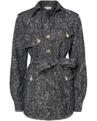 Temperley London - Veste Ceinturée À Fleurs - Lyst